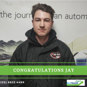 Jay undertook a week of work experience which help him begin his 4 year apprenticeship